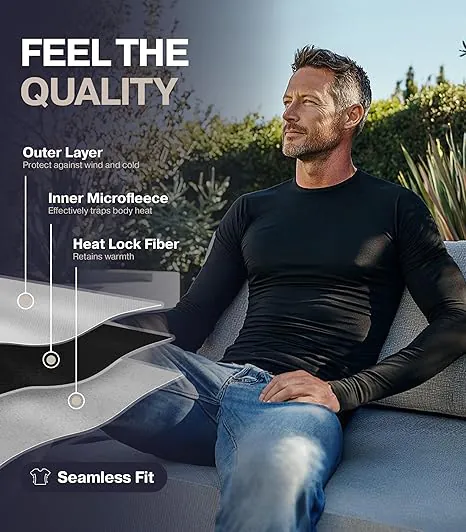 Thermajohn Long Johns Thermal Underwear for Men Fleece Lined Base Layer Set for Cold Weather - Image 2