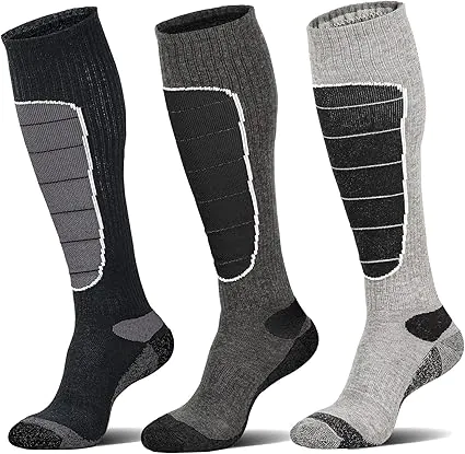 Hylaea Merino Wool Ski Socks, Cold Weather Socks for Snowboarding, Snow, Winter, Thermal Knee-high Warm Socks, Hunting